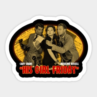 His Girl Friday Classic Movie Design Sticker